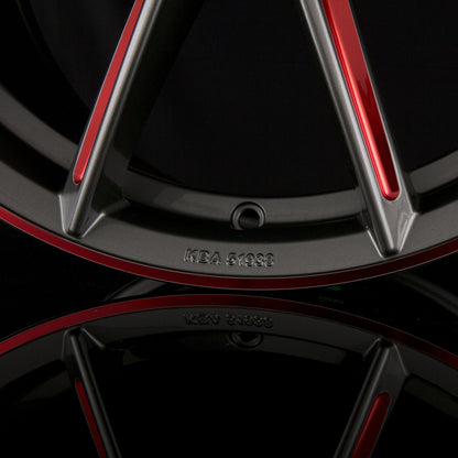 Borbet LX Graphite Spoke Rim Red Polished Alufelge 8.5x20 Zoll ET40 LK 5x112 ML66.6 – Bild 2
