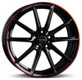 Borbet LX Black Glossy Rim Red Felge 8x18 Zoll ET44 LK 5x112 ML57.1