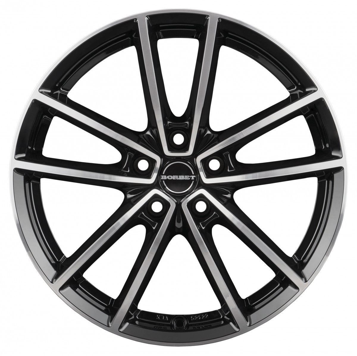 Borbet W black polished glossy 8x18 ET40 - LK5/112 ML66.5