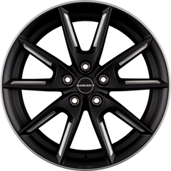 Borbet LX18 black matt silver spoke rim Alufelge 8x18 Zoll ET40 LK 5x112 ML66.6