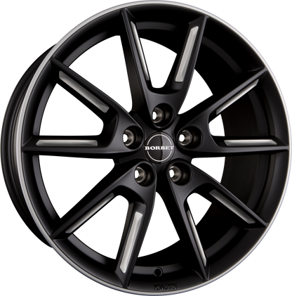 Borbet LX18 black matt silver spoke rim Alufelge 8x18 Zoll ET40 LK 5x112 ML66.6 – Bild 2