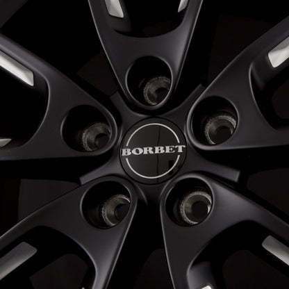Borbet LX18 black matt silver spoke rim Alufelge 8x18 Zoll ET40 LK 5x112 ML66.6 – Bild 4