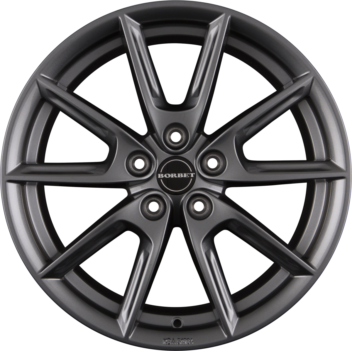 Borbet LX Grey Glossy Alufelge 8x18 Zoll ET44 LK 5x112 ML57.1