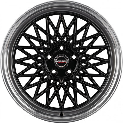Borbet B black rim polished 8x18 ET30 - LK5/112 ML66.5