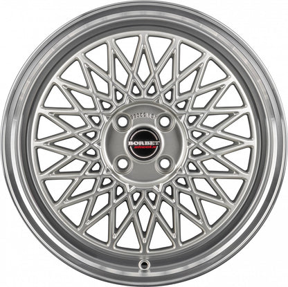 Borbet B silver rim polished 8x18 ET35 - LK5/112 ML66.5