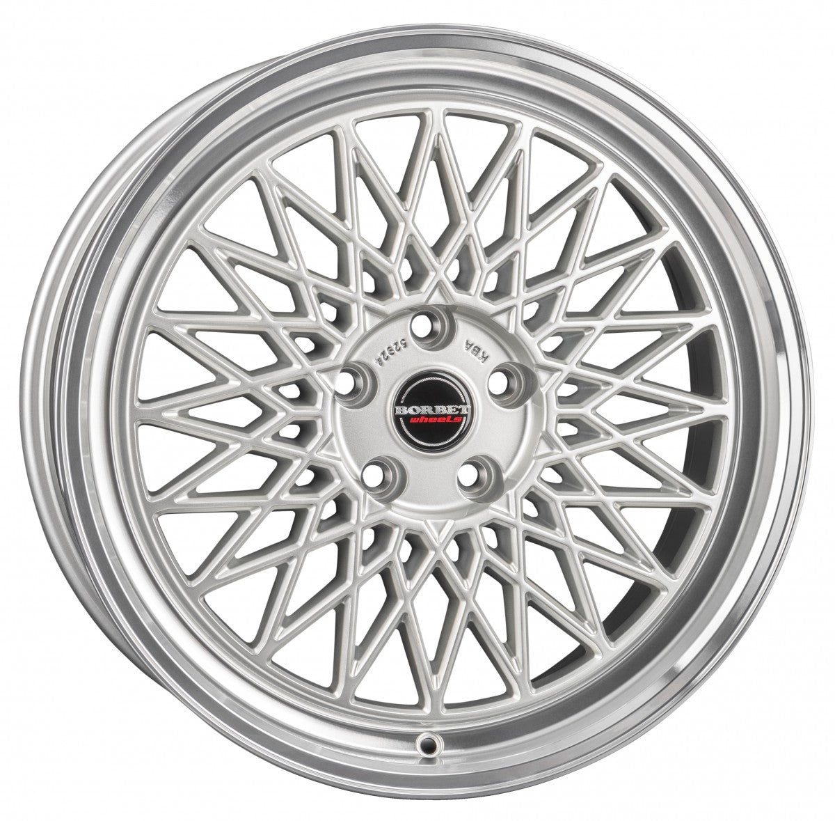 Borbet B silver rim polished 8x18 ET40 - LK5/114.3 ML72.5