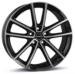 Borbet W black polished glossy Alufelge 7x17 Zoll ET45 LK 5x108 ML63.3