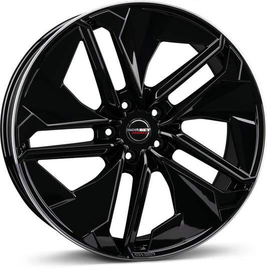 Borbet TX black rim polished glossy 9x21 ET45 - LK5/120 ML72.5