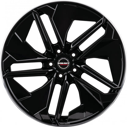 Borbet TX black rim polished glossy 9x21 ET45 - LK5/120 ML72.5
