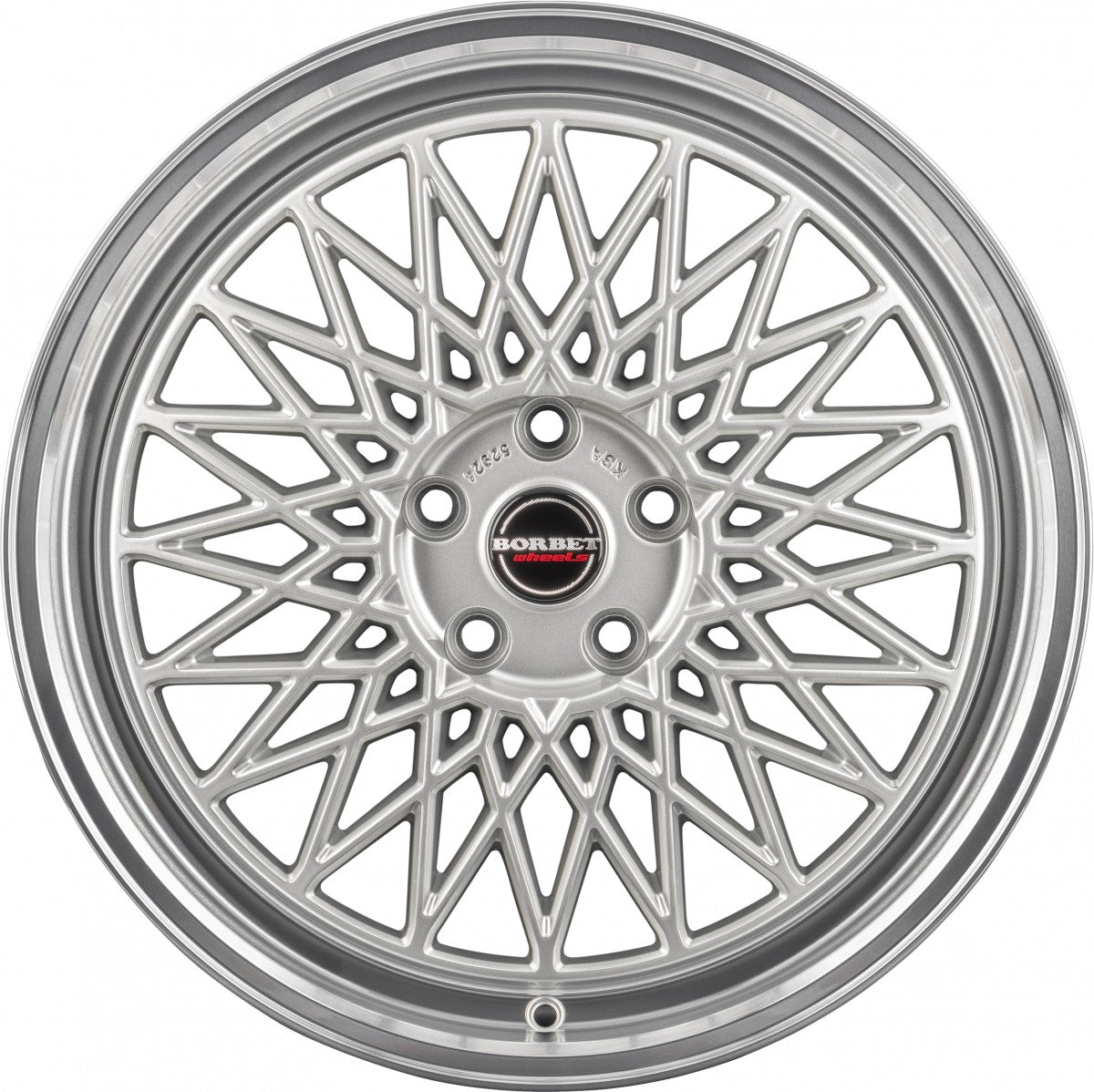 Borbet B silver rim polished 8.5x19 ET40 - LK5/114.3 ML72.5