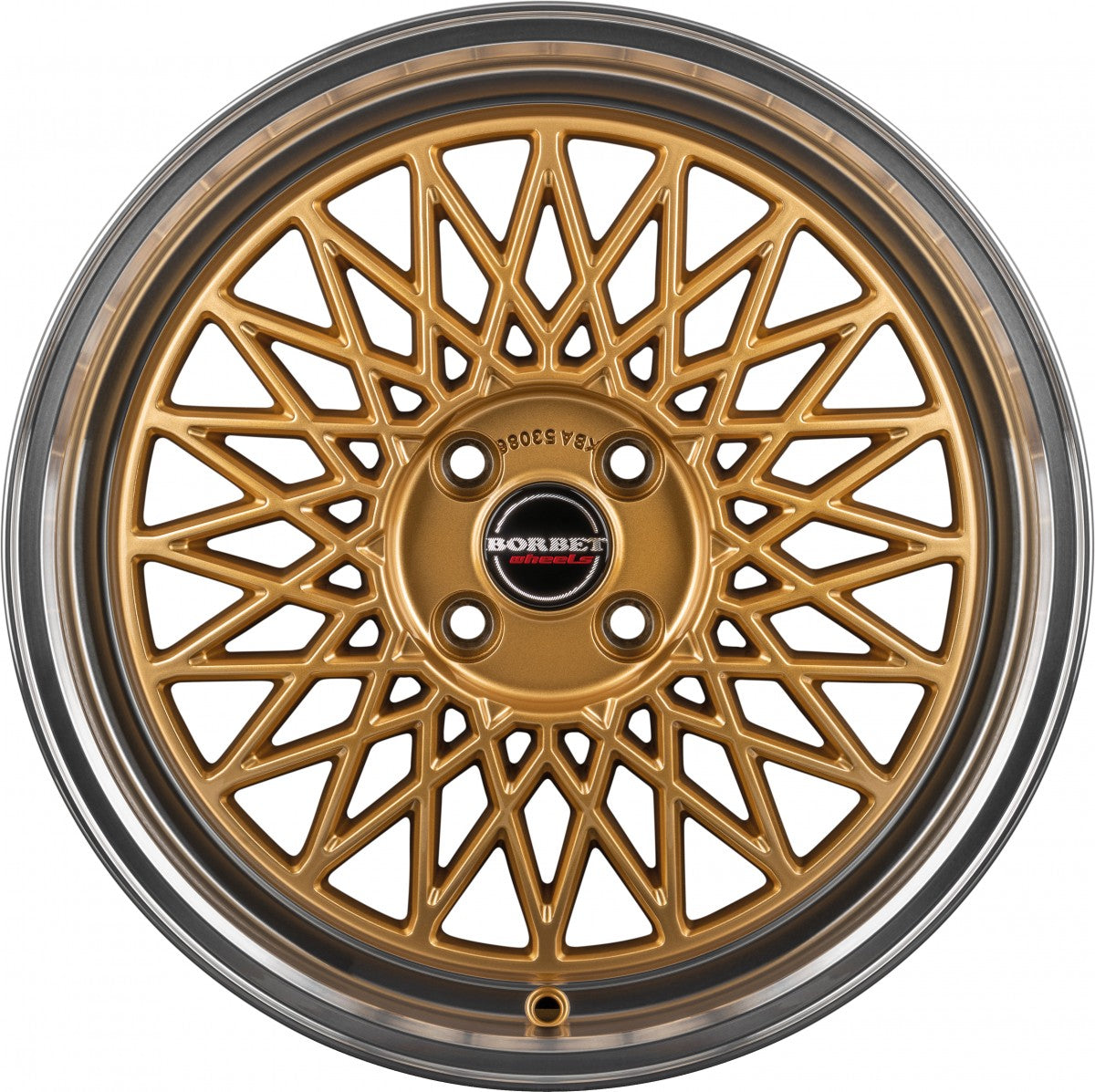 Borbet B gold rim polished 8.5x19 ET40 - LK5/114.3 ML72.5