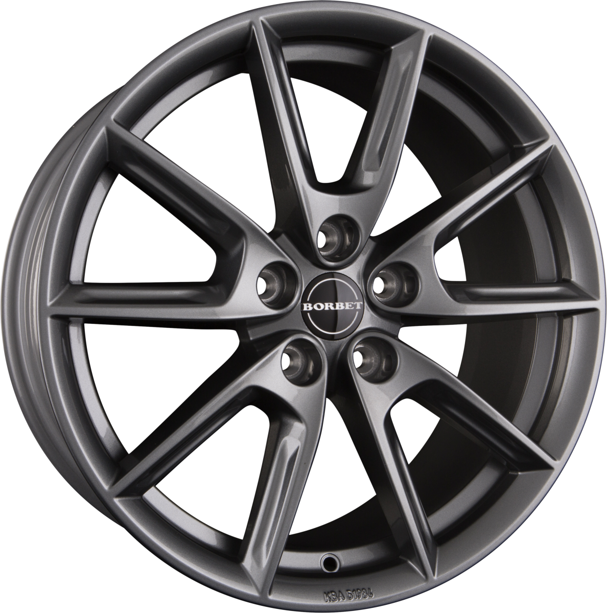 Borbet LX Grey Glossy Alufelge 8x18 Zoll ET48 LK 5x112 ML66.6 – Bild 2