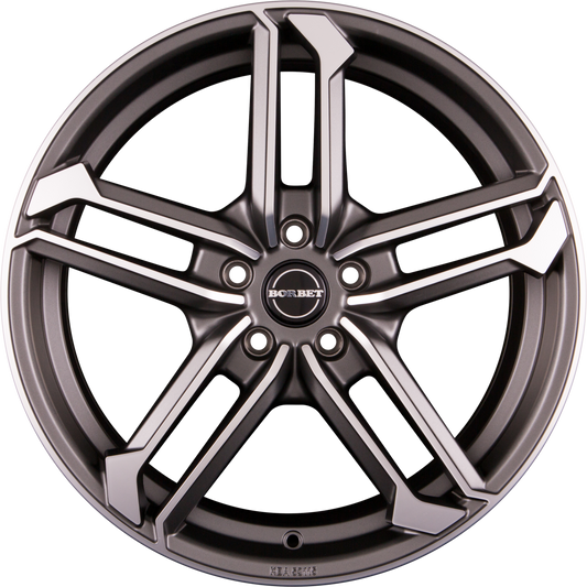 Borbet Atx Graphite Polished Matt Alufelge 8x19 Zoll ET44 LK 5x112 ML57.1