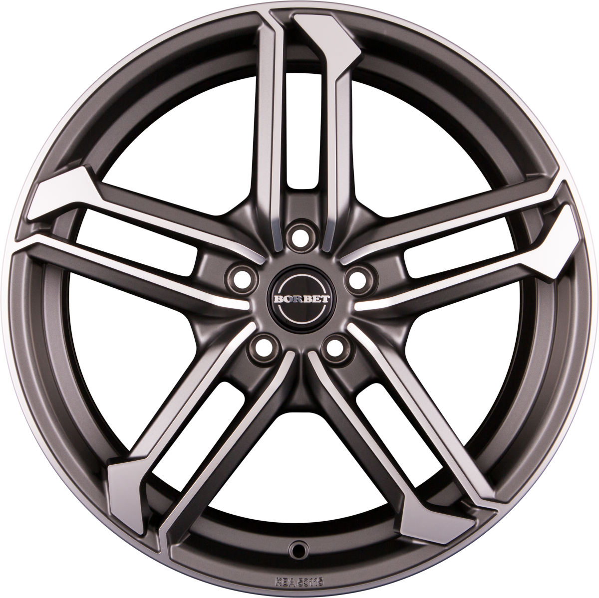 Borbet Atx Graphite Polished Matt Alufelge 8x19 Zoll ET44 LK 5x112 ML57.1
