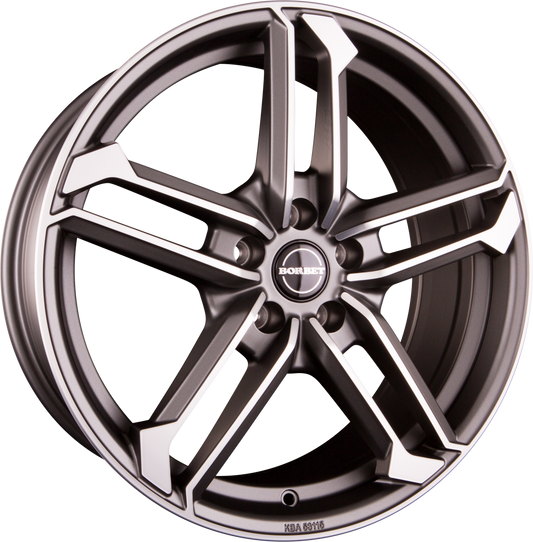 Borbet Atx Graphite Polished Matt Alufelge 8x19 Zoll ET44 LK 5x112 ML57.1 – Bild 2