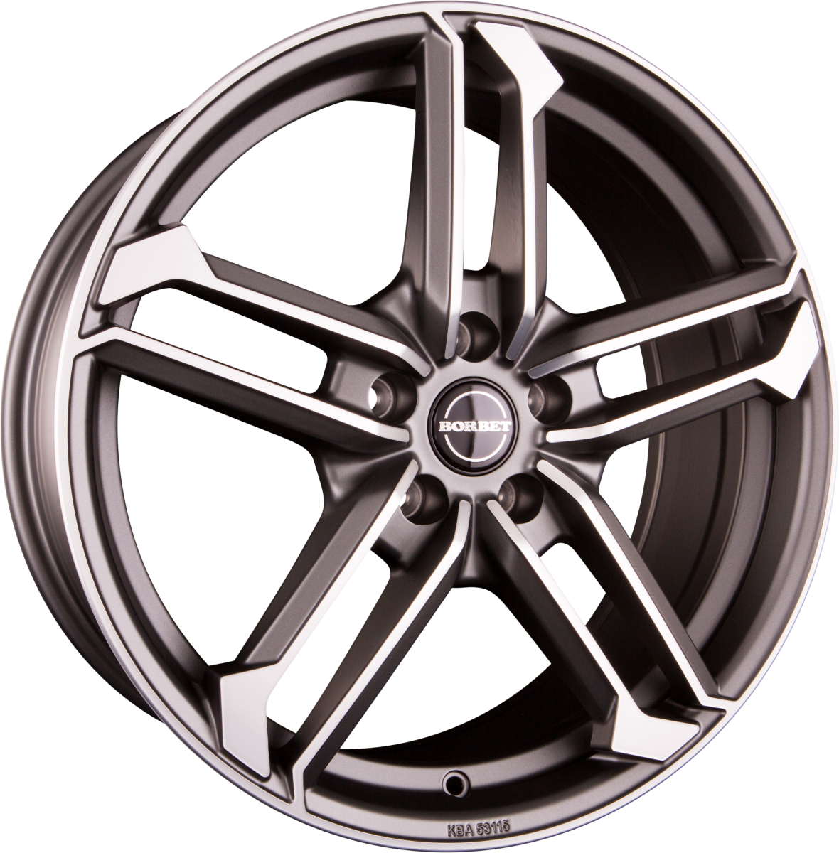 Borbet Atx Graphite Polished Matt Alufelge 8.5x20 Zoll ET35 LK 5x112 ML66.6 – Bild 2