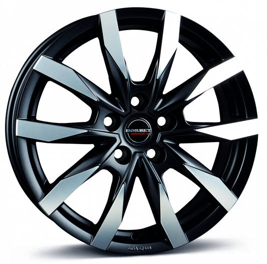 Borbet CW5 black polished matt 6.5x16 ET66 - LK5/130 ML89.1