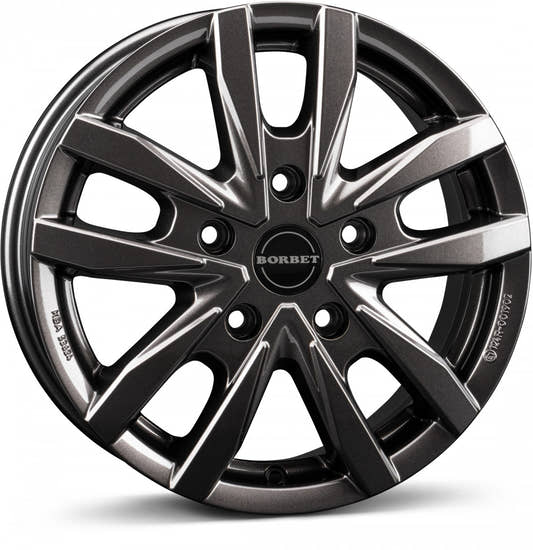 Borbet CW5 mistral anthracite glossy 6.5x16 ET66 - LK5/130 ML89.1