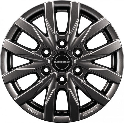 Borbet CW6 mistral anthracite glossy 6.5x16 ET54 - LK6/130 ML84.1