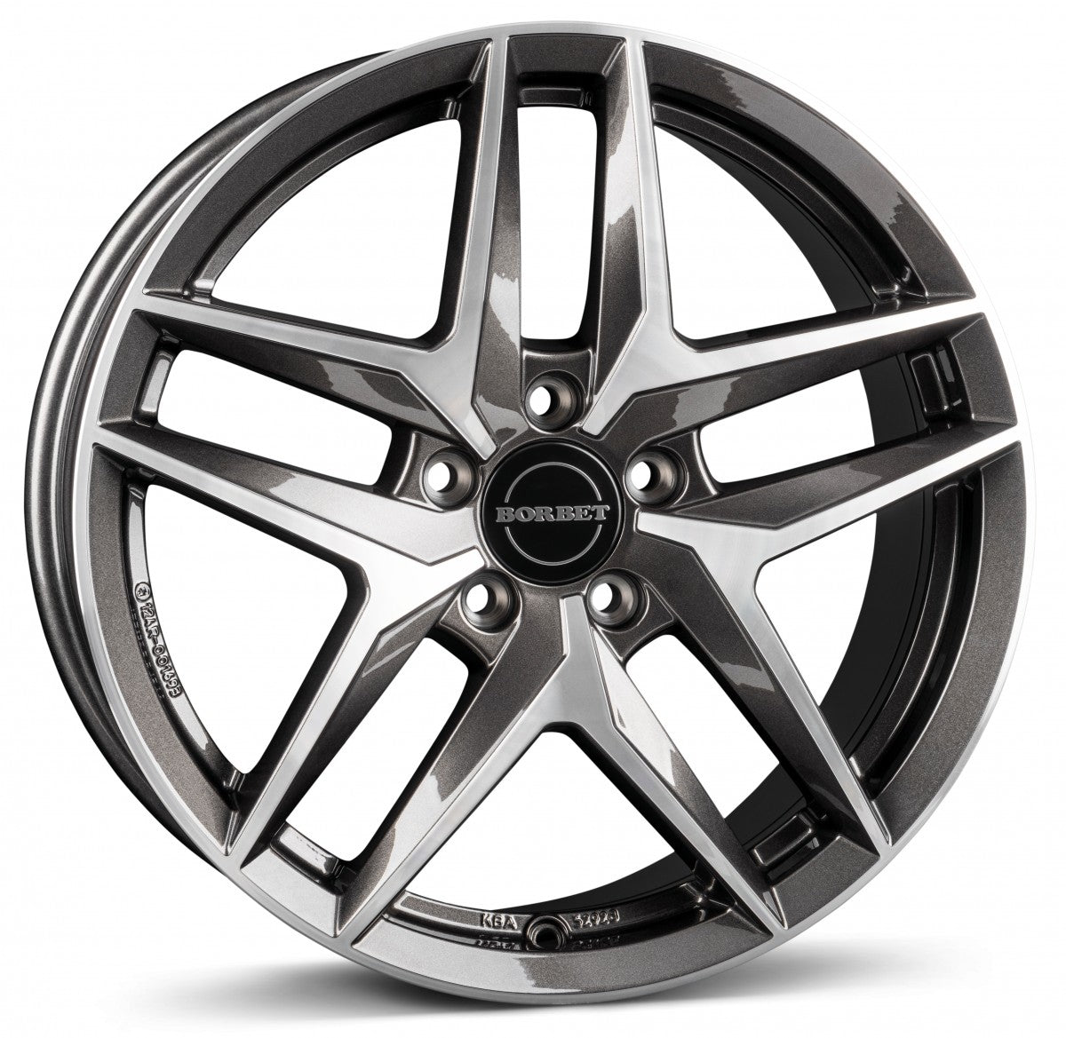 Borbet Z mistral anthracite glossy polished 7.5x18 ET40 - LK5/112 ML66.6