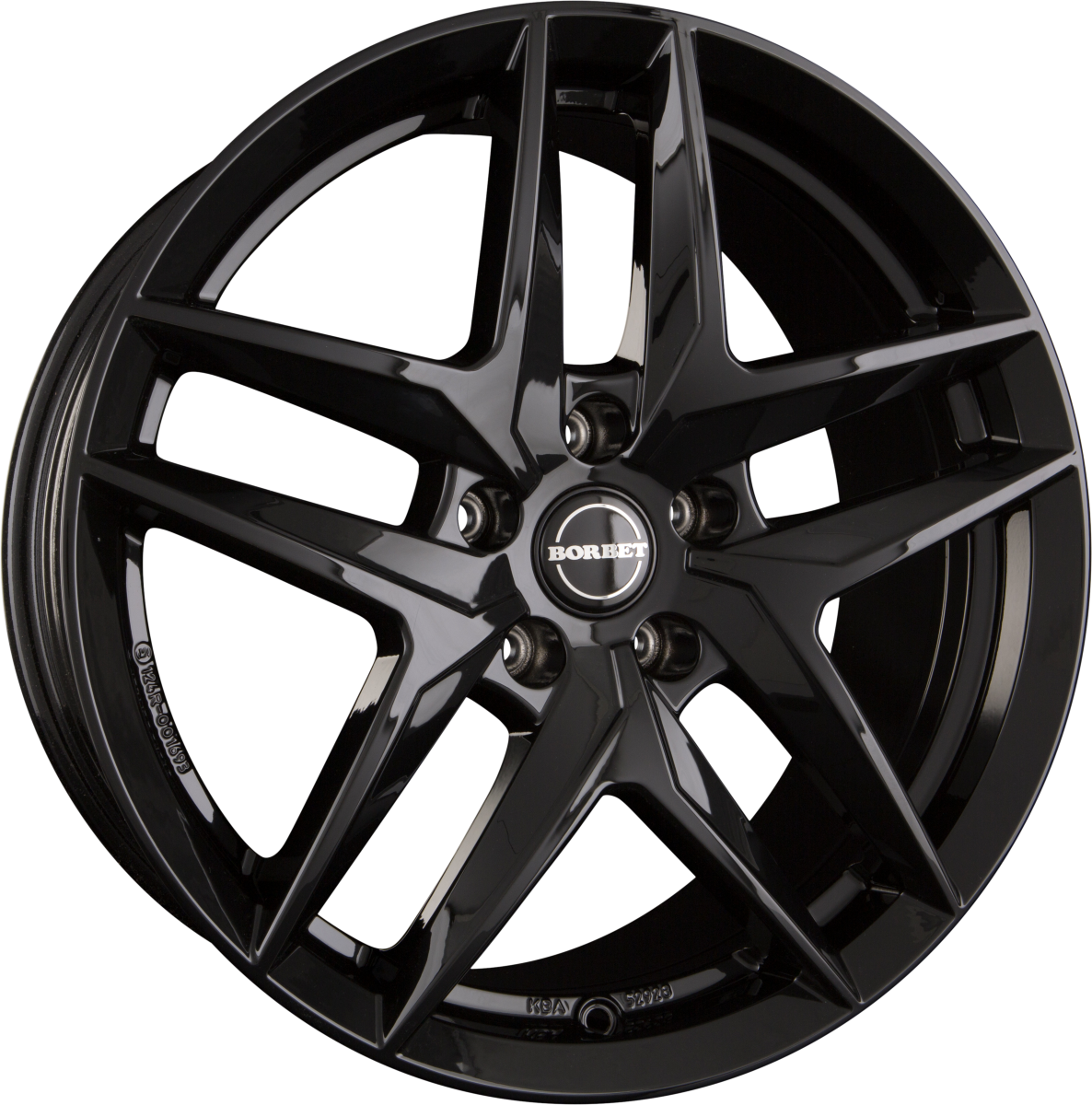 Borbet Z black glossy Alufelge 7.5x18 Zoll ET51 LK 5x112 ML66.7 – Bild 4