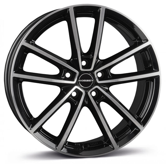 Borbet W black polished glossy 8x18 ET48 - LK5/112 ML66.6
