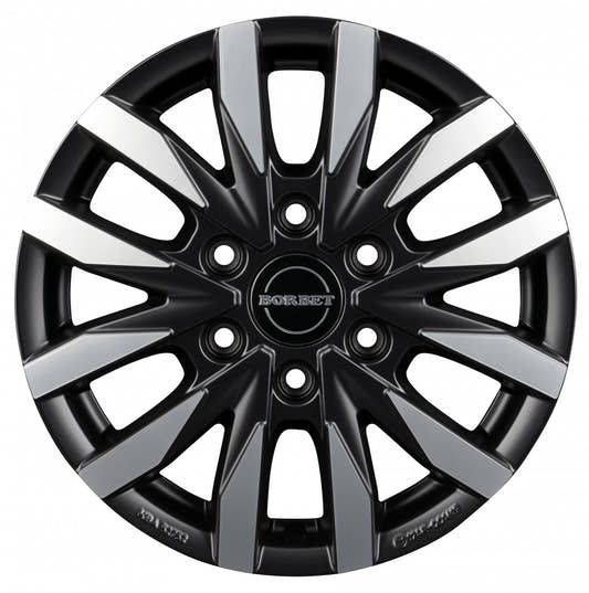 Borbet CW6 black polished matt 7.5x18 ET35 - LK6/139.7 ML100.1