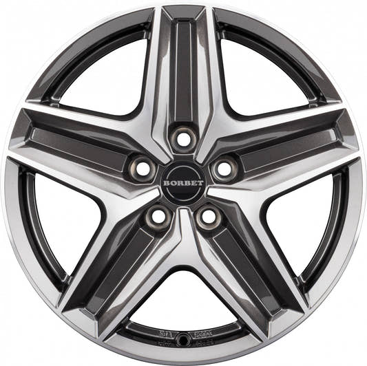 Borbet CWZ mistral anthracite glossy polished 7.5x18 ET48 - LK5/112 ML66.5