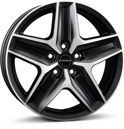 Borbet CWZ black polished matt 7.5x18 ET43 - LK5/120 ML65.1