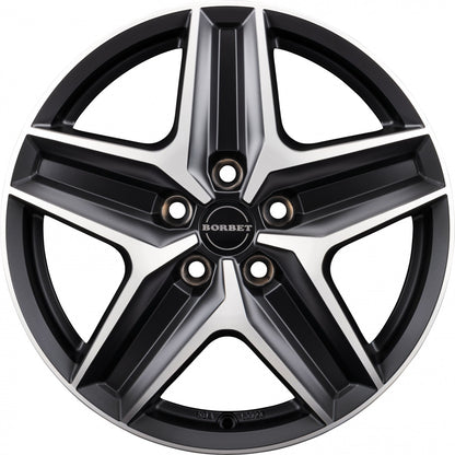 Borbet CWZ black polished matt 7.5x18 ET43 - LK5/120 ML65.1
