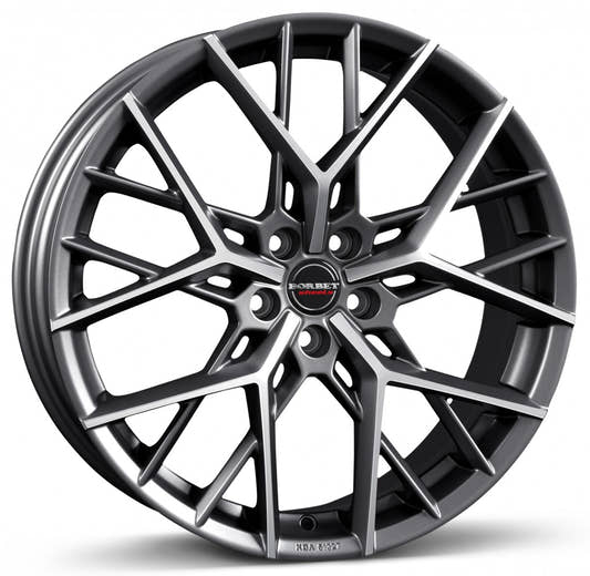 Borbet BY titan polished matt 8x19 ET40 - LK5/108 ML72.5