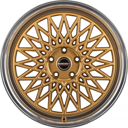 Borbet B gold rim polished 8x18 ET35 - LK5/120 ML72.5
