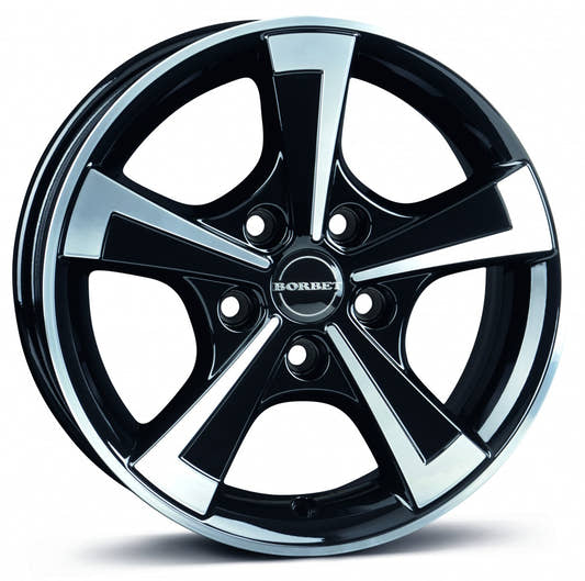 Borbet CWT black polished glossy 6x15 ET30 - LK5/112 ML66.5