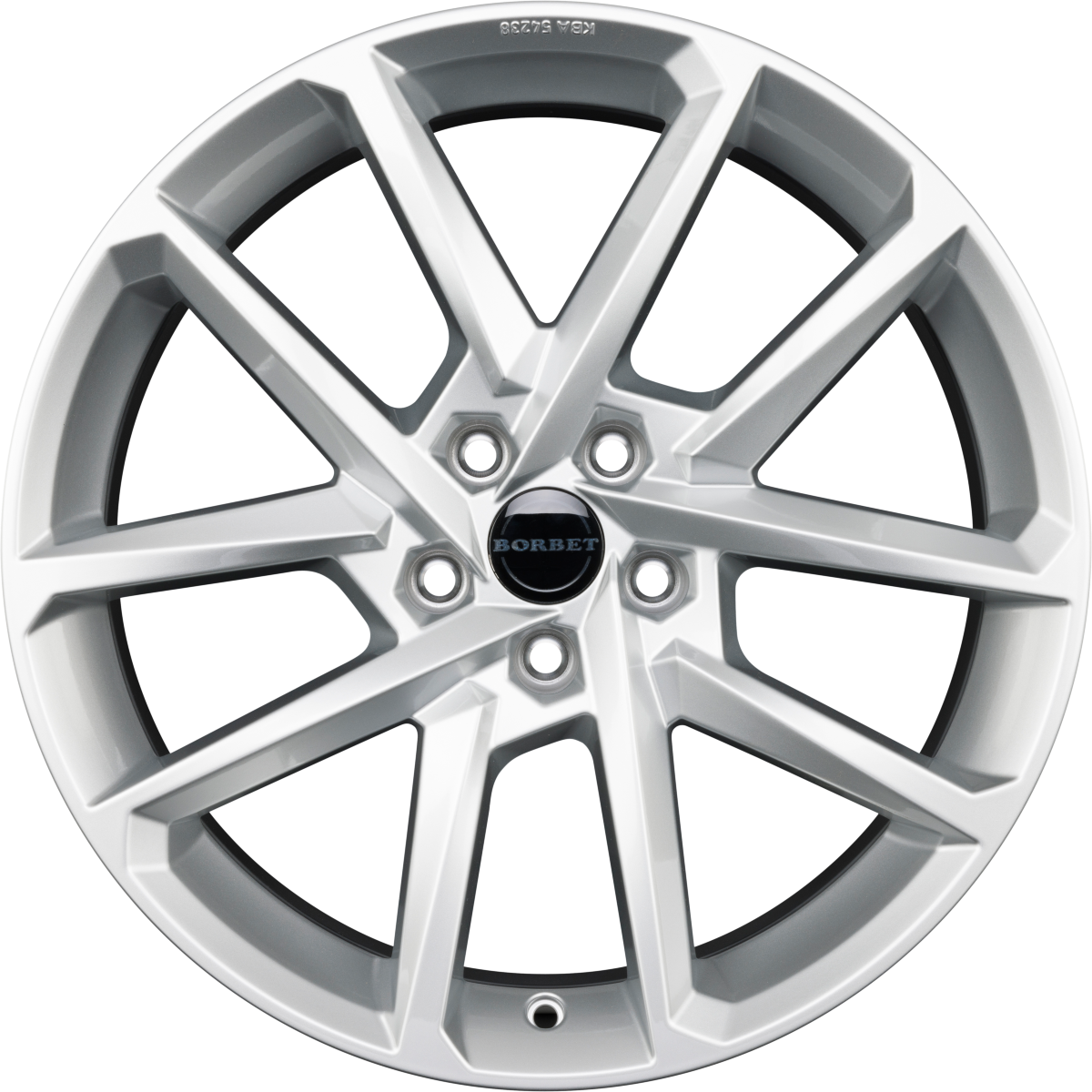 Borbet N Crystal Silver Alufelge 8x18 Zoll ET50 LK 5x114.3 ML72.6