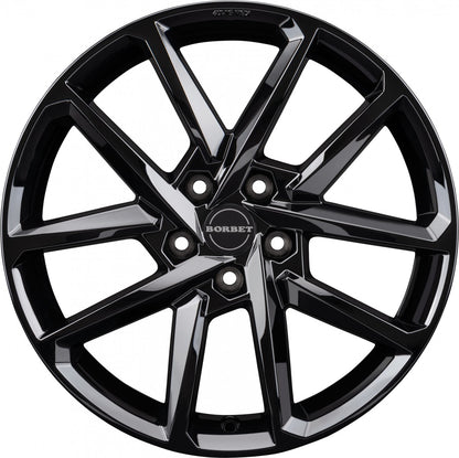 Borbet N black glossy 8x18 ET40 - LK5/114.3 ML72.5