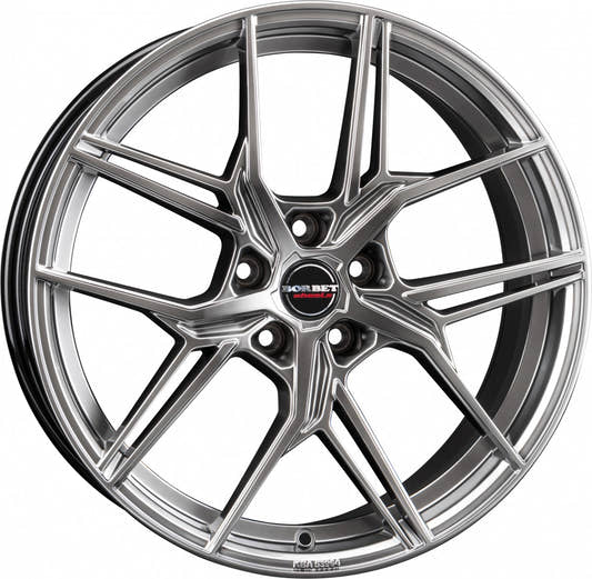 Borbet QX hyper black silver 8x19 ET40 - LK5/112 ML66.5