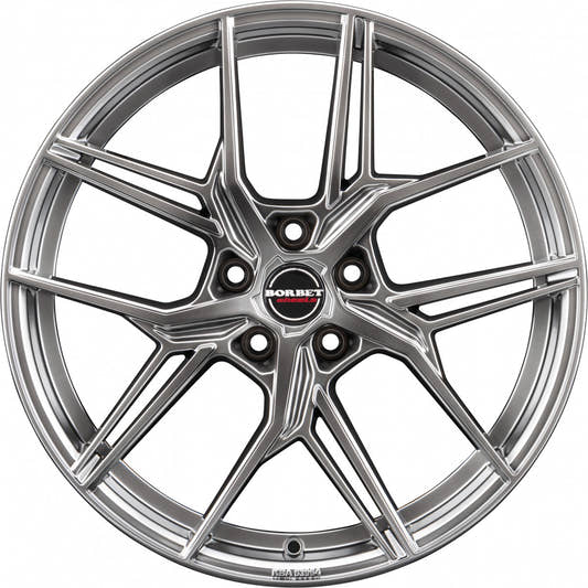 Borbet QX hyper black silver 8x19 ET40 - LK5/112 ML66.5