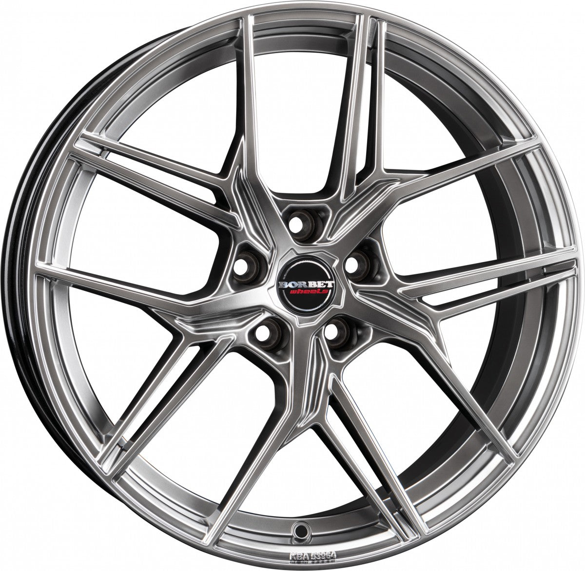 Borbet QX hyper black silver 8x19 ET44 - LK5/112 ML57.1