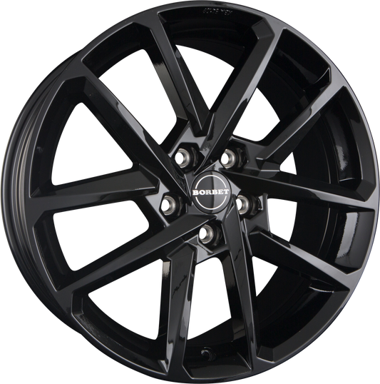 Borbet N Black Glossy Alufelge 6.5x17 Zoll ET39 LK 5x112 ML66.6 – Bild 2