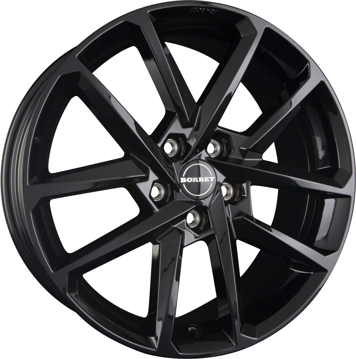 Borbet N Black Glossy Alufelge 6.5x17 Zoll ET39 LK 5x112 ML66.6 – Bild 2