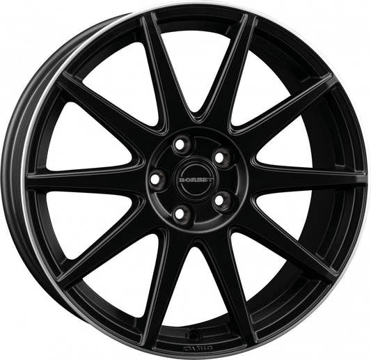 Borbet GTX black rim polished matt 8x19 ET42 - LK5/108 ML72.5