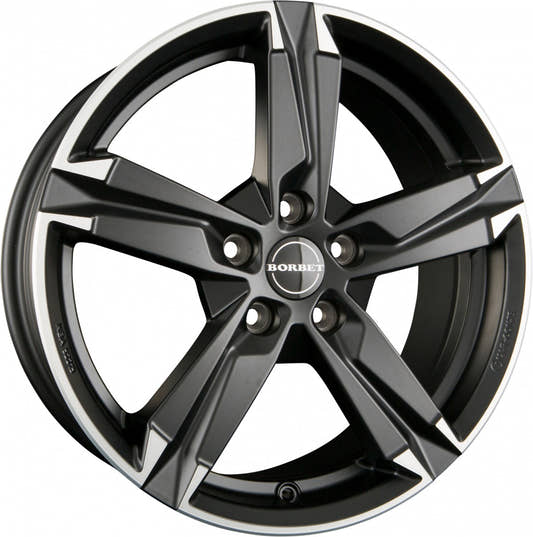 Borbet T10 matt black polished 7x17 ET42 - LK5/108 ML65.1