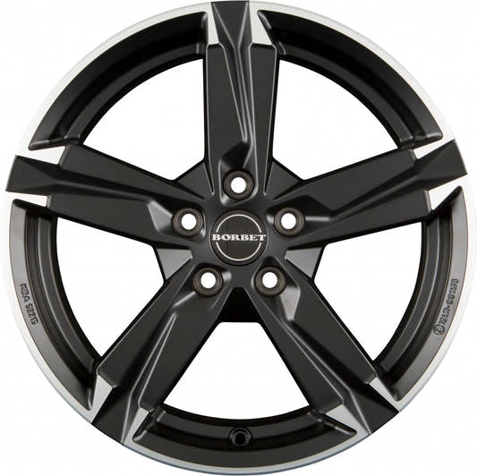 Borbet T10 matt black polished 7x17 ET42 - LK5/108 ML65.1