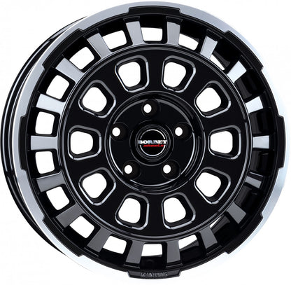 Borbet CW7 black rim polished glossy 7.5x18 ET53 - LK5/130 ML78.1