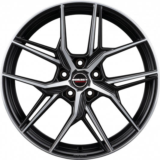 Borbet QX black polished matt 8x19 ET49 - LK5/112 ML66.5