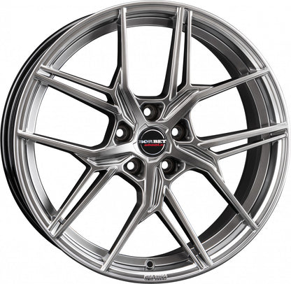 Borbet QX hyper black silver 8x19 ET49 - LK5/112 ML66.5