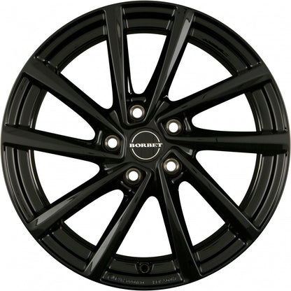 Borbet V black glossy 7x19 ET43 - LK5/112 ML57.06