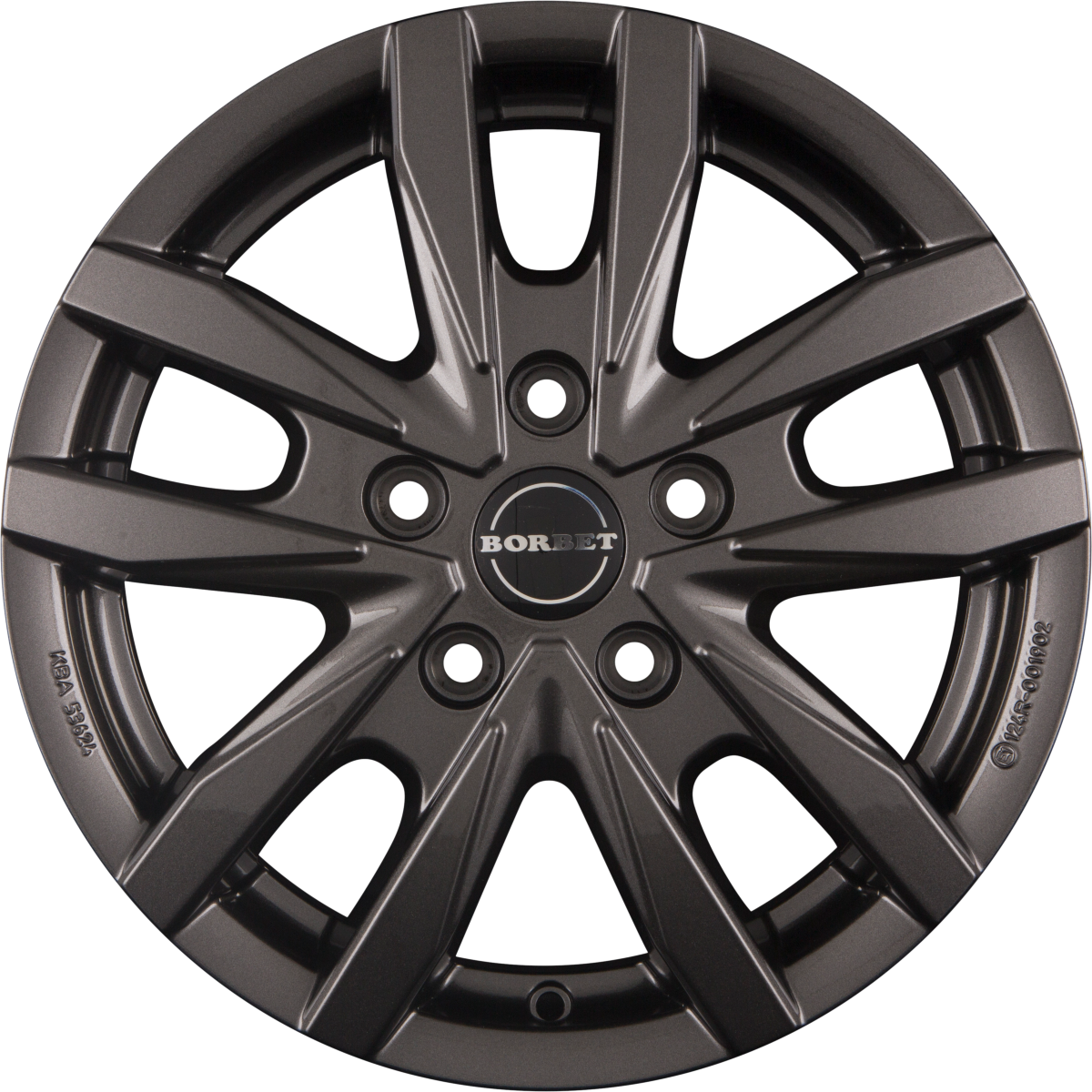 Borbet CW5 Mistral Anthracite Glossy Alufelge 7.5x18 Zoll ET53 LK 5x130 ML78.1