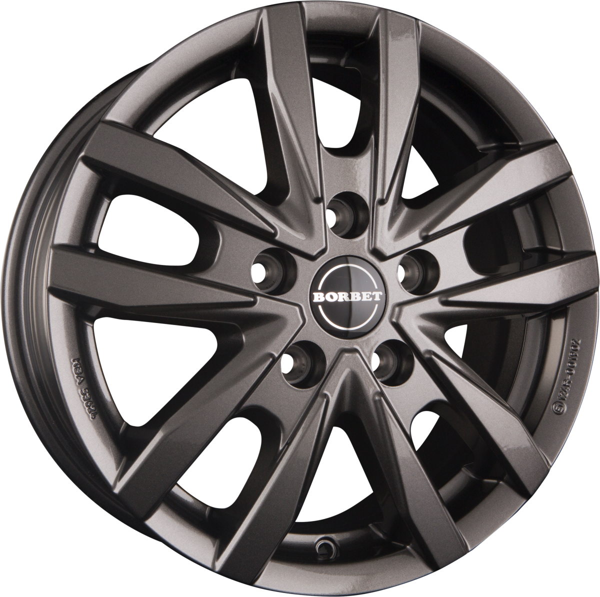 Borbet CW5 Mistral Anthracite Glossy Alufelge 7.5x18 Zoll ET53 LK 5x130 ML78.1 – Bild 2