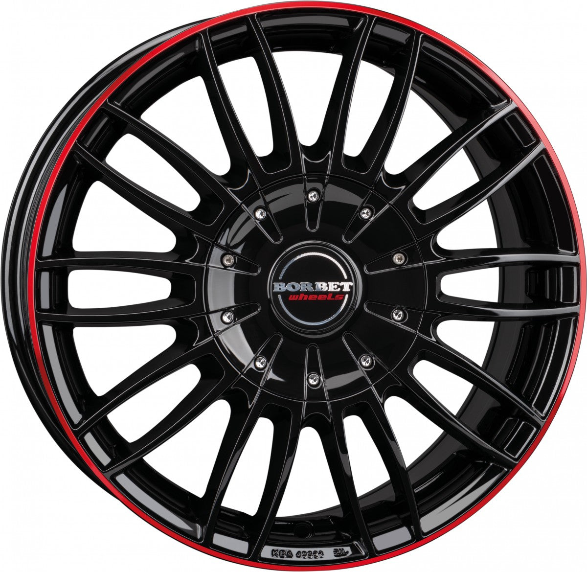 Borbet CW3 black glossy red ring 7.5x18 ET50 - LK6/139.7 ML92.4